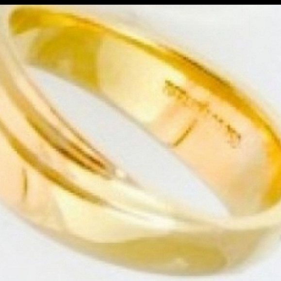 18K Tiffany & Co.Yellow Gold CrissCross Wedding Band - Picture 4 of 4